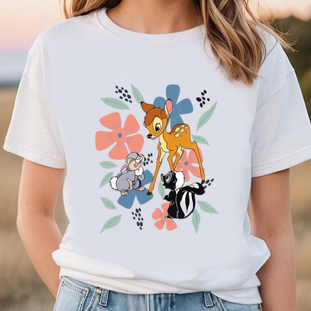 Disney Bambi Flower Thumper Portrait Floral Retro Shirt