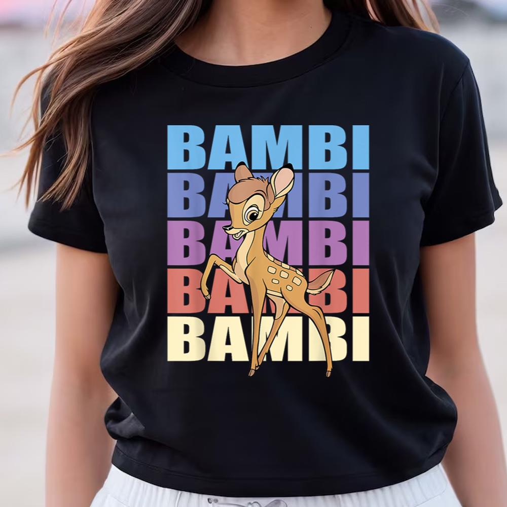 Disney Bambi Name Stack Portrait T Shirt