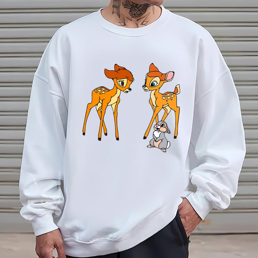 Disney Bambi Thumper Vintage Floral Portrait T-Shirt