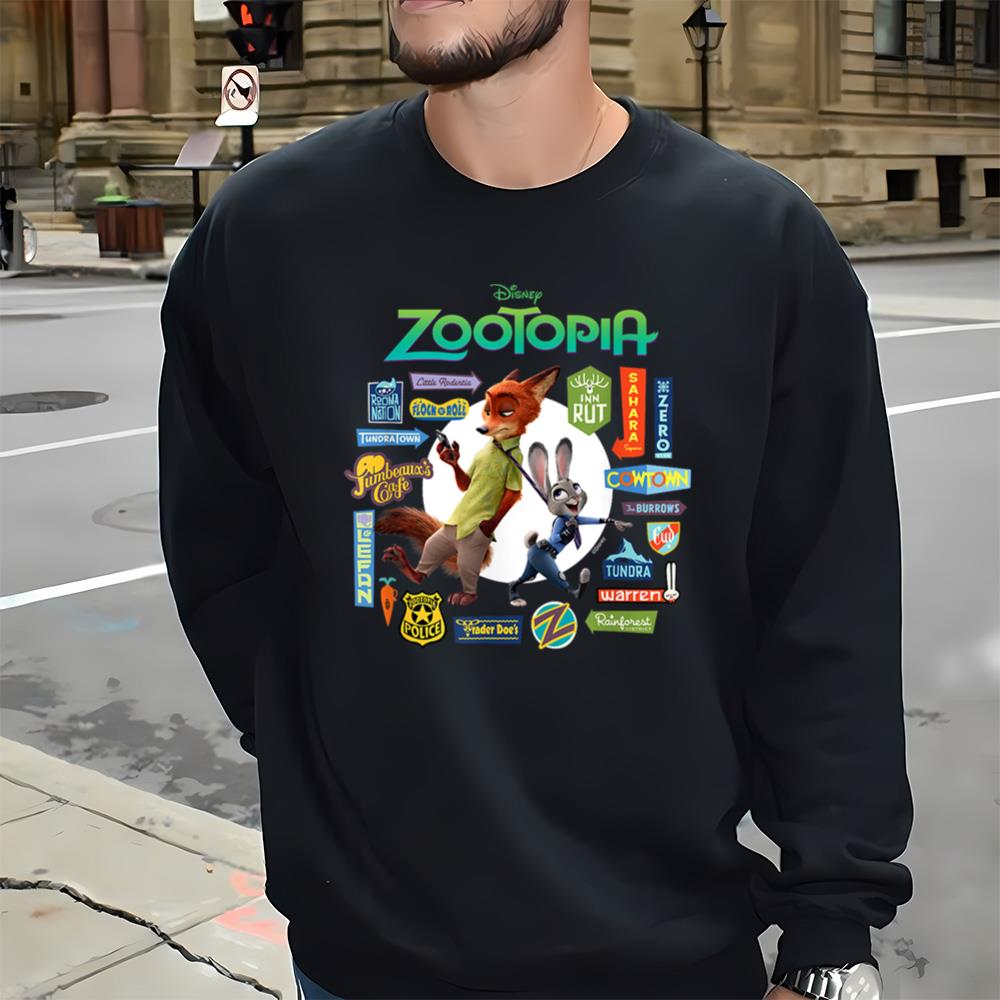 Disney Character Zootopia Signage T-Shirt