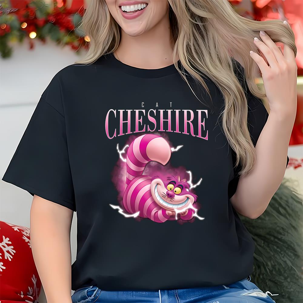 Disney Cheshire Cat Portrait Retro 90s Alice In Wonderland Shirt