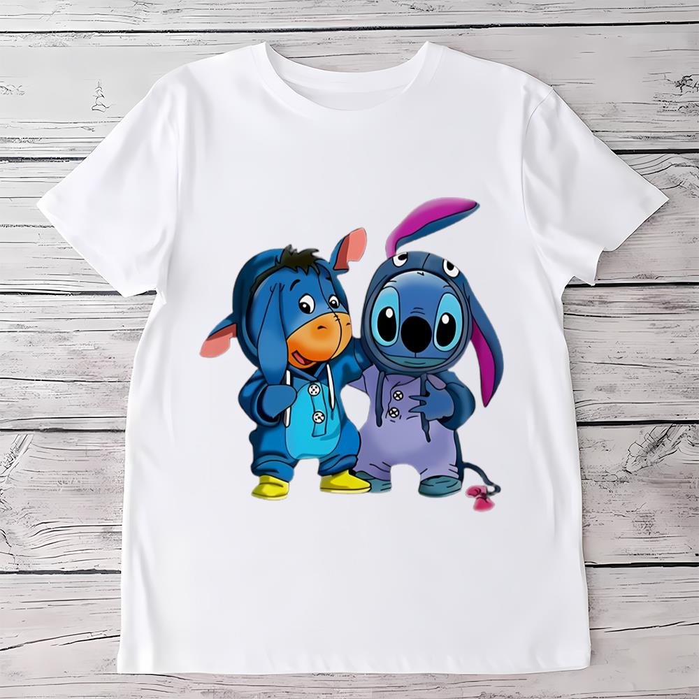 Disney Eeyore Winnie The Pooh And Stitch T-Shirt
