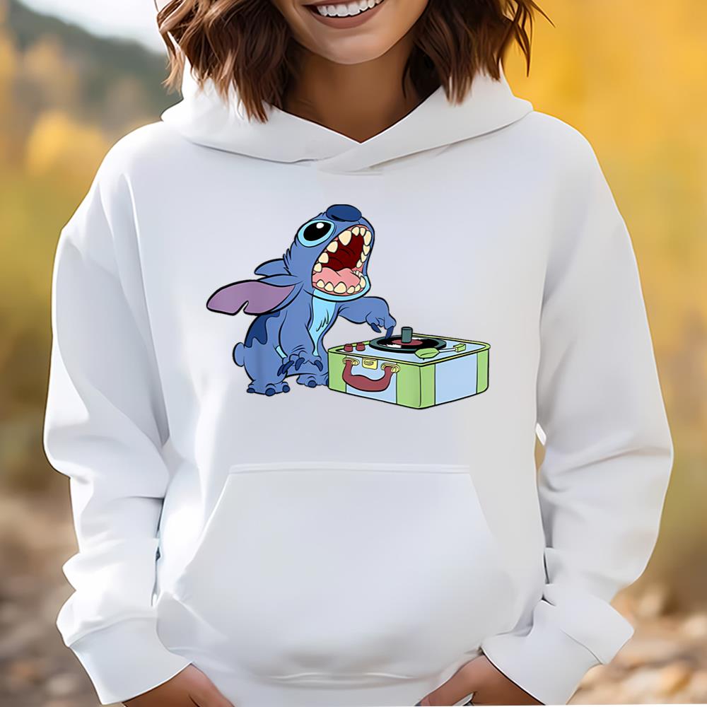 Disney Lilo And Stitch Record Player T Shirt