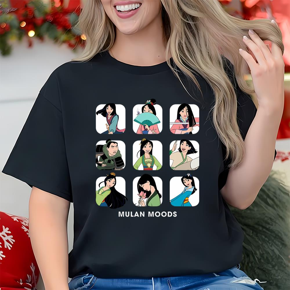 Disney Mulan Moods Cute Face Box Up Shirt
