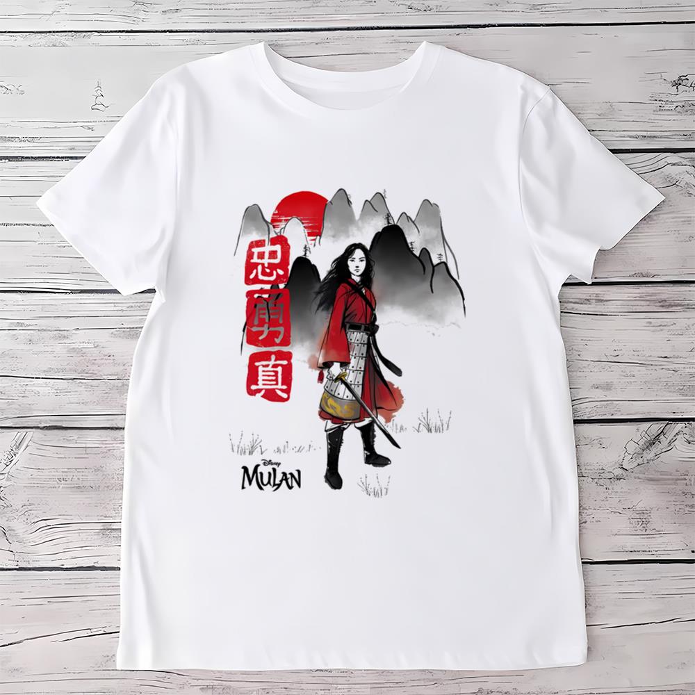 Disney Mulan Movie Watercolor Mountain Portrait Shirt