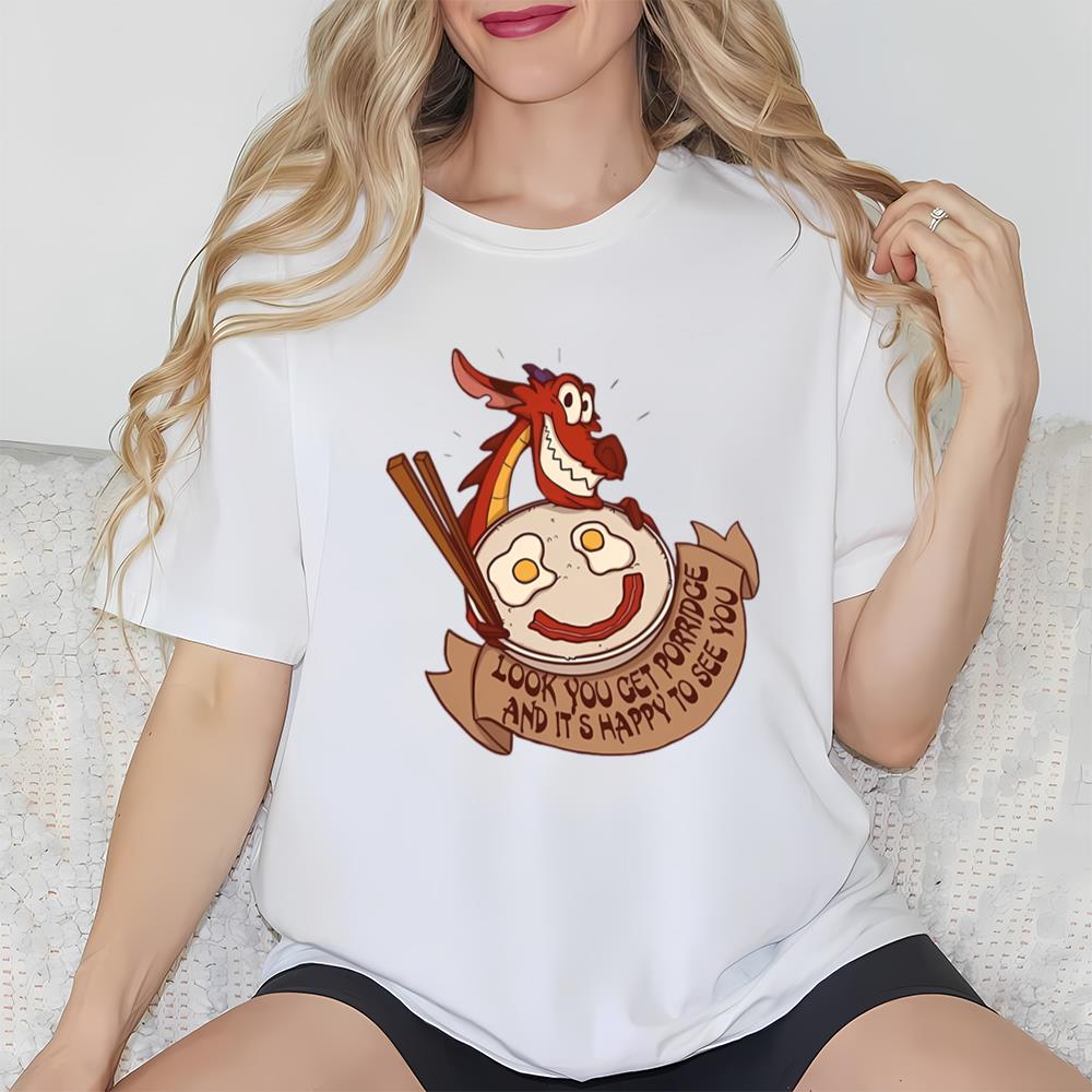 Disney Mulan Mushu Dragon Cook Breakfast Poster Shirt