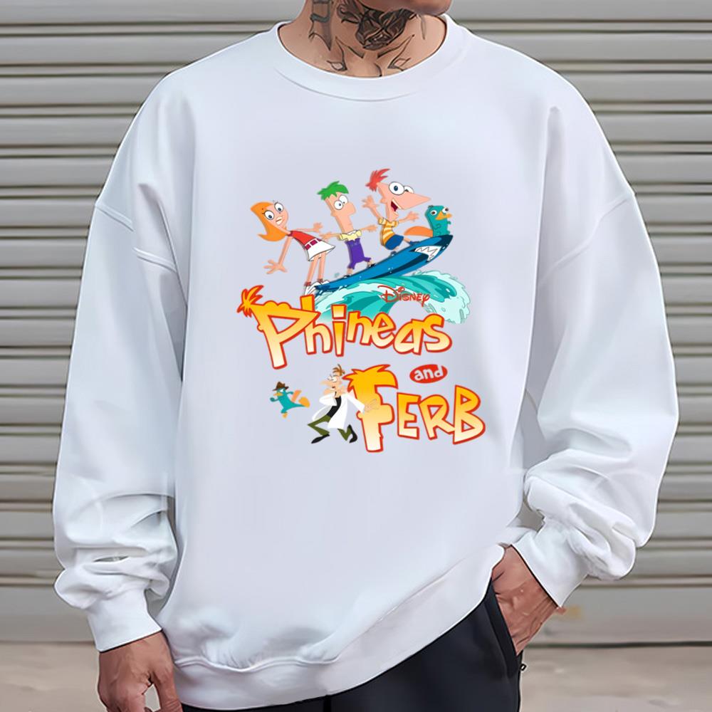 Disney Phineas And Ferb Funny Cartoon Shirt