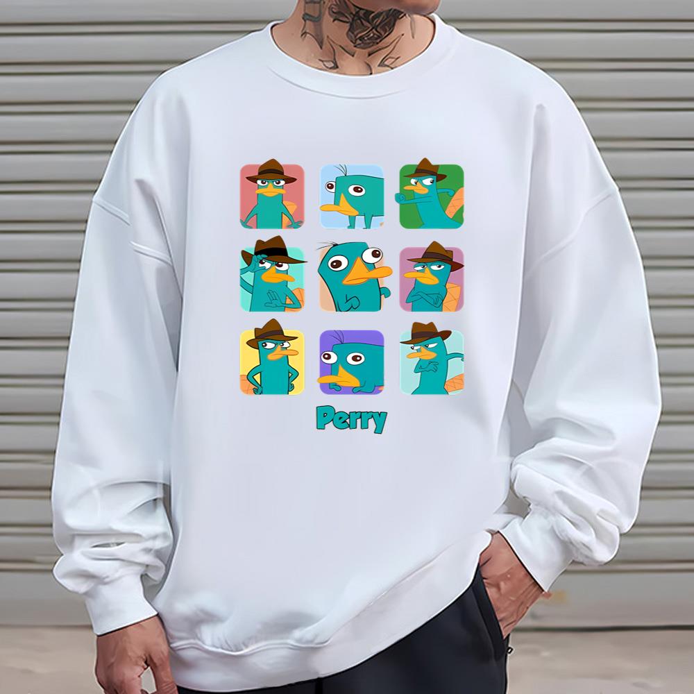 Disney Phineas and Ferb Perry the Platypus Emotions Retro 90s Graphic T-Shirt