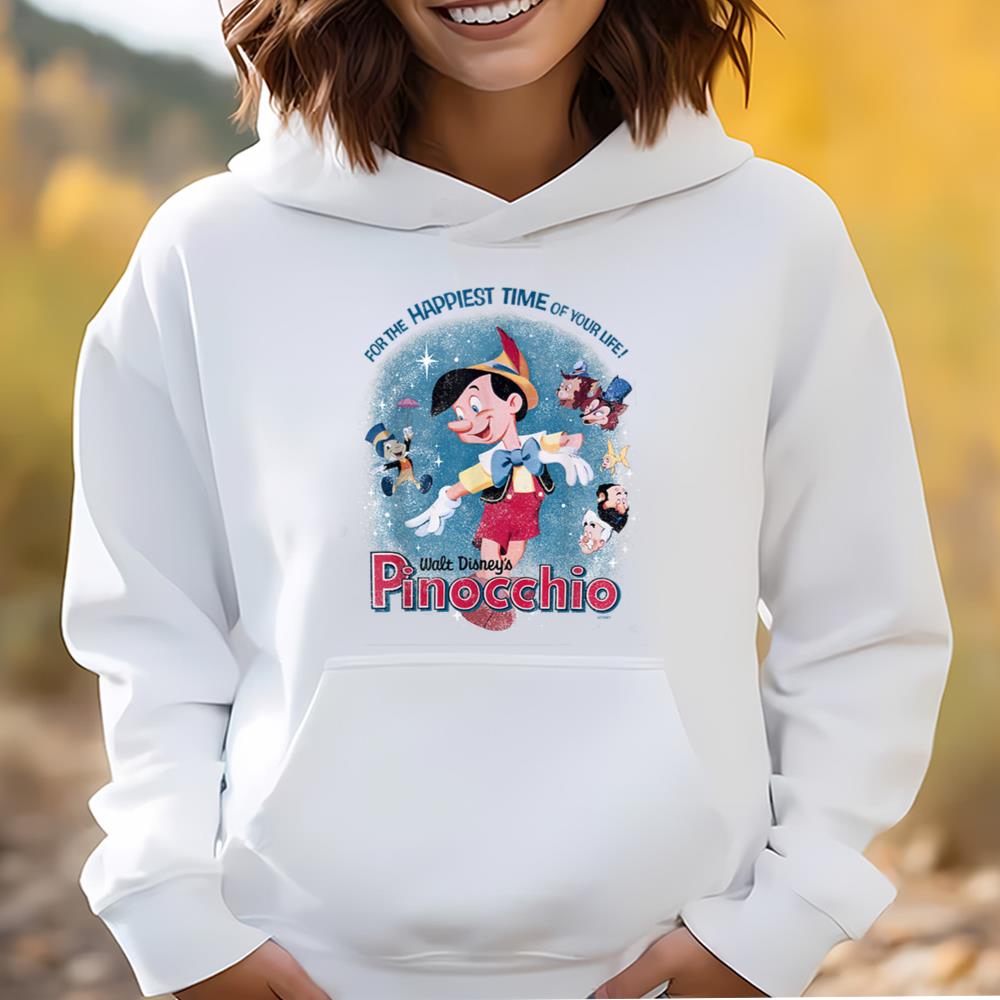 Disney Pinocchio On The Happiest Time Of Life Retro T-Shirt