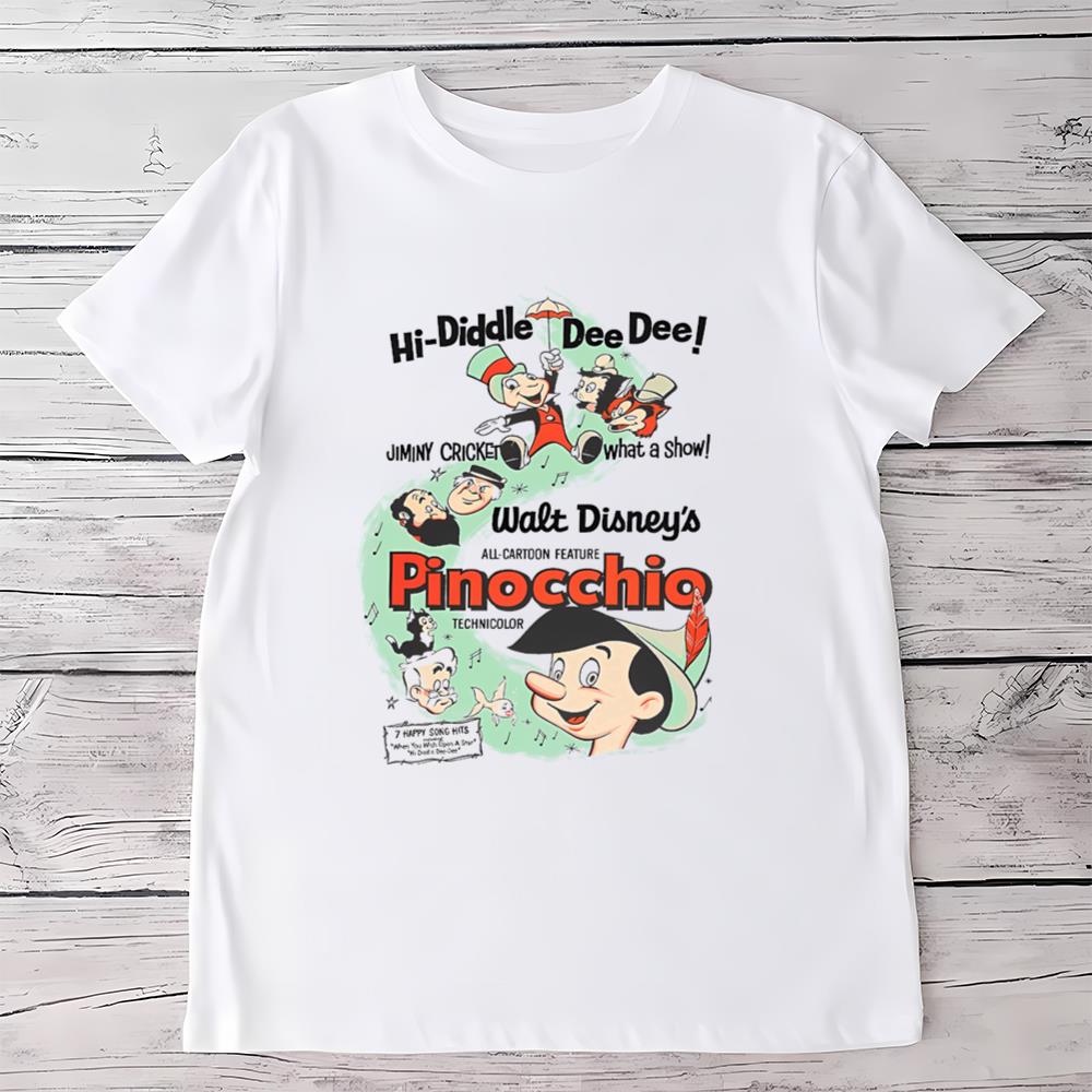Disney Pinocchio Vintage Comics Book Poster Shirt
