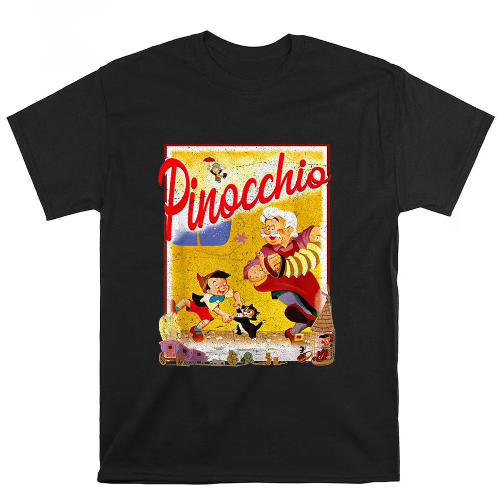 Disney Pinocchio Vintage Storybook Poster T-Shirt
