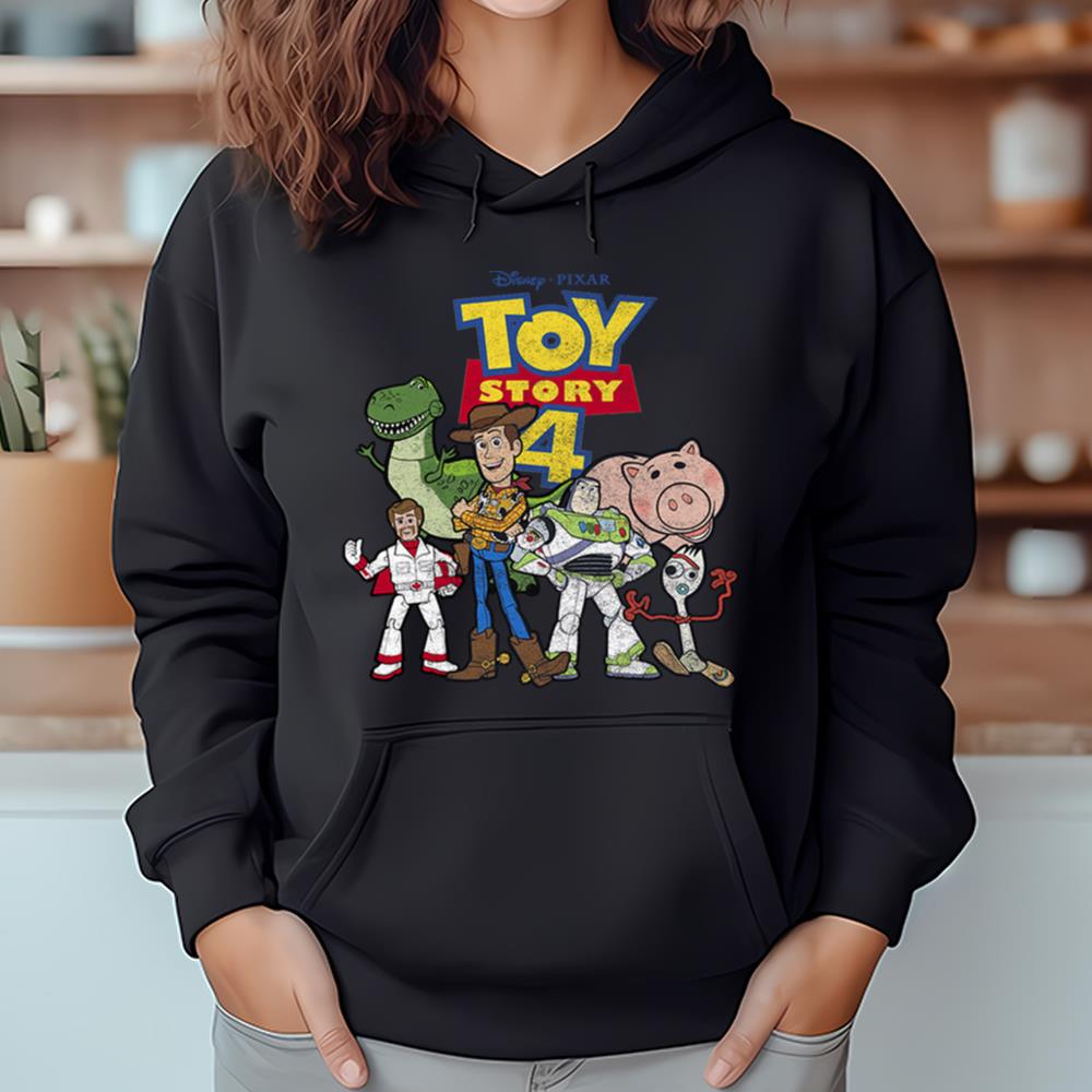 Disney Pixar Toy Story 4 New Group Shot Movie Logo Poster T-Shirt