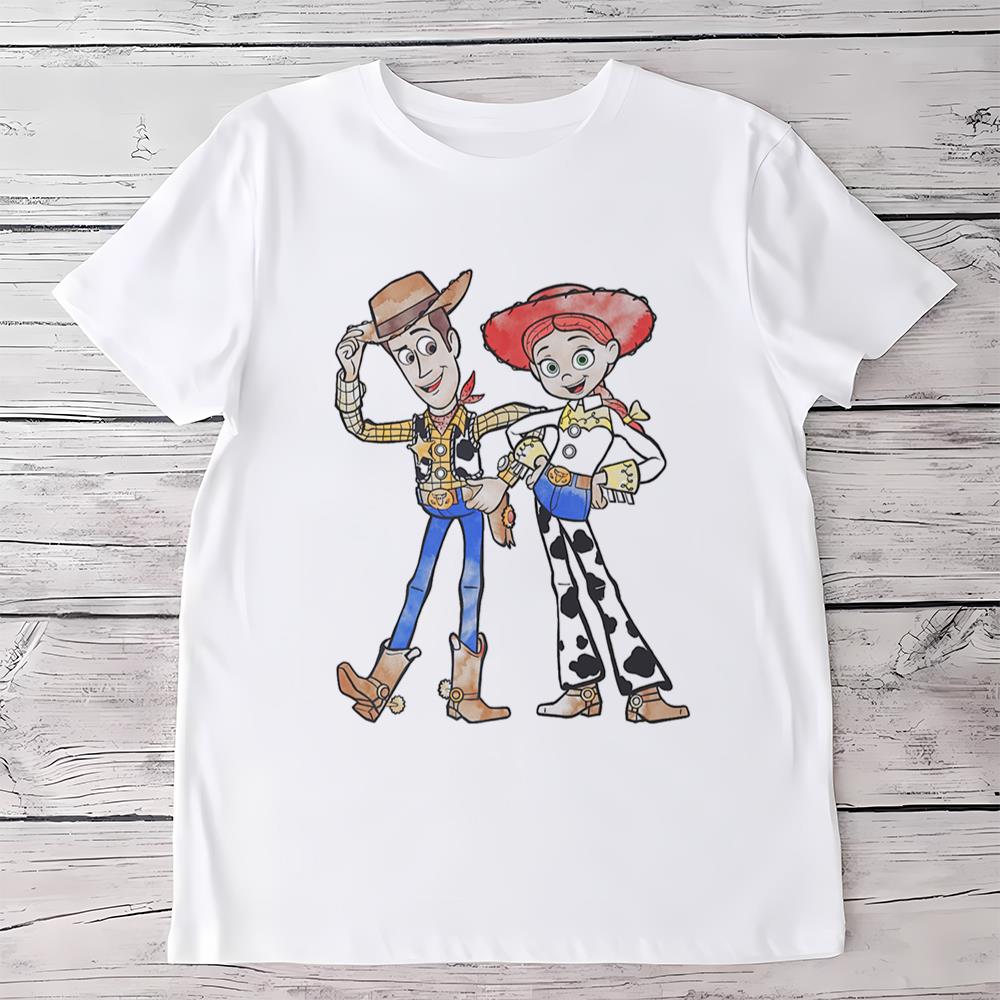 Disney Pixar Toy Story 4 Woody And Jessie T Shirt