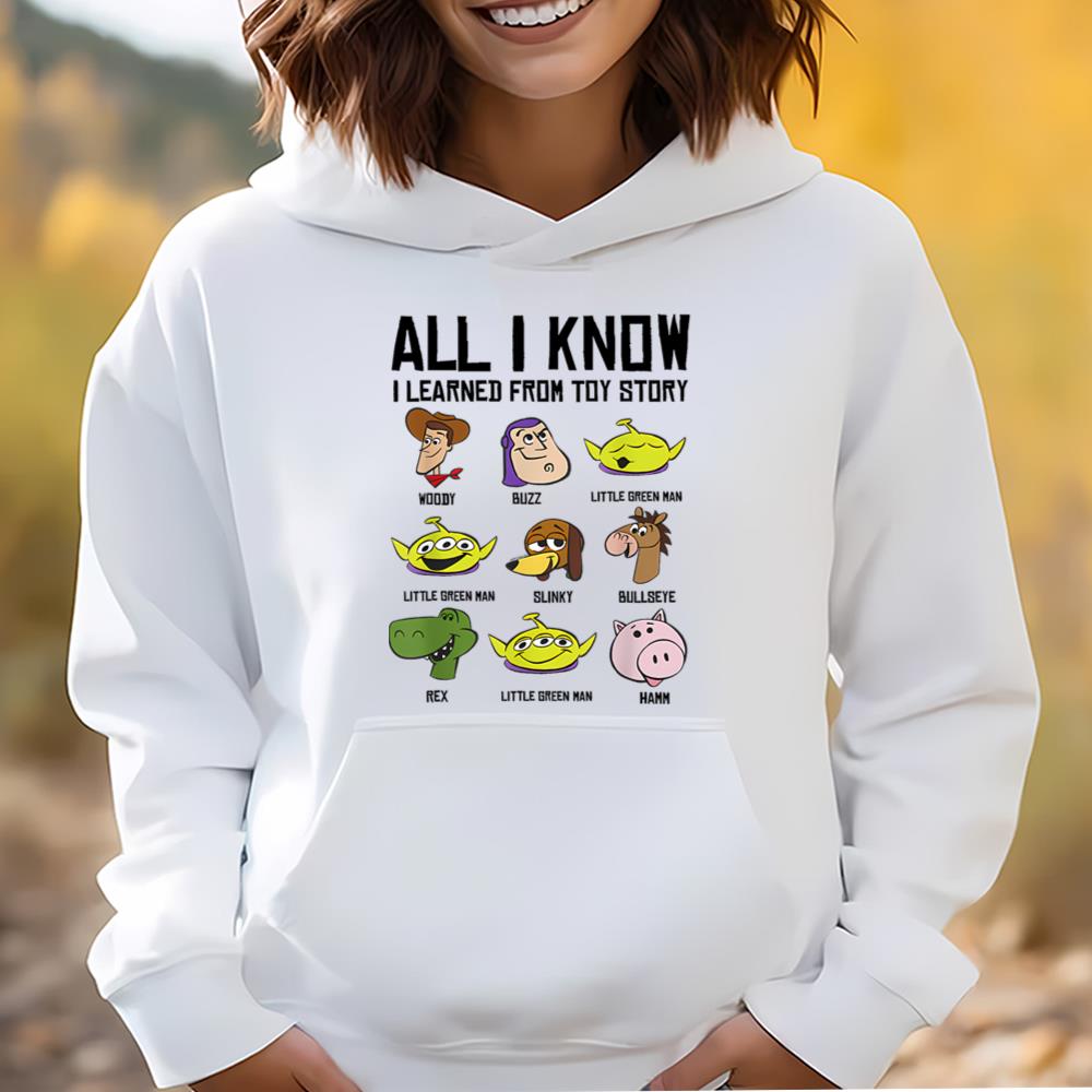 Disney Pixar Toy Story All I Know I Learned From Toy Story T Shirt