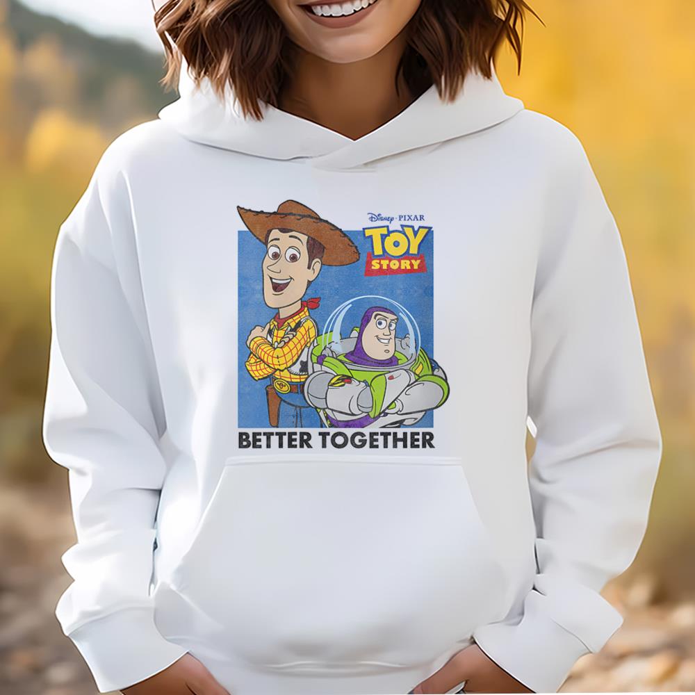 Disney Pixar Toy Story Buzz And Woody Better Together Poster T-Shirt