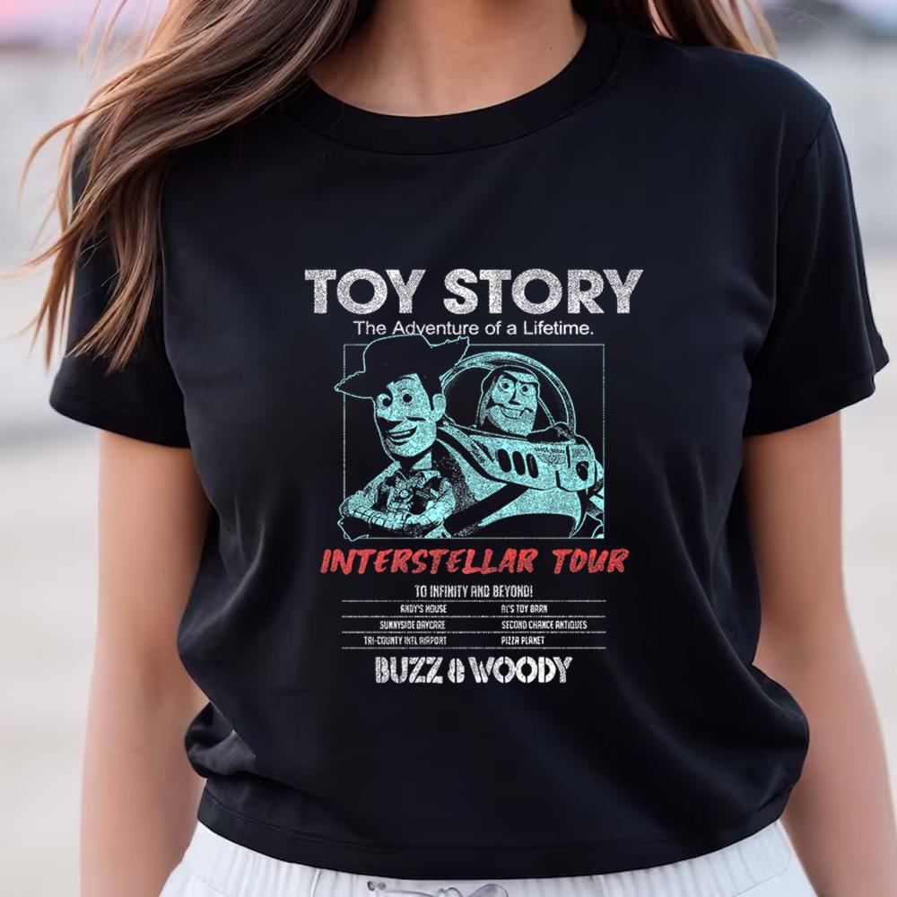 Disney Pixar Toy Story Buzz And Woody Interstellar Tour T-Shirt