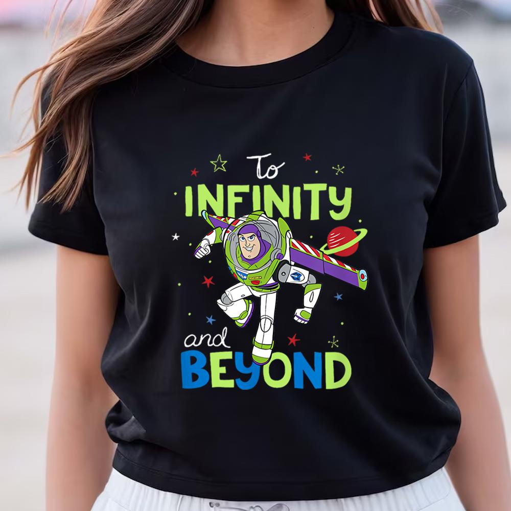 Disney Pixar Toy Story Buzz To Infinity And Beyond Logo T Shirt