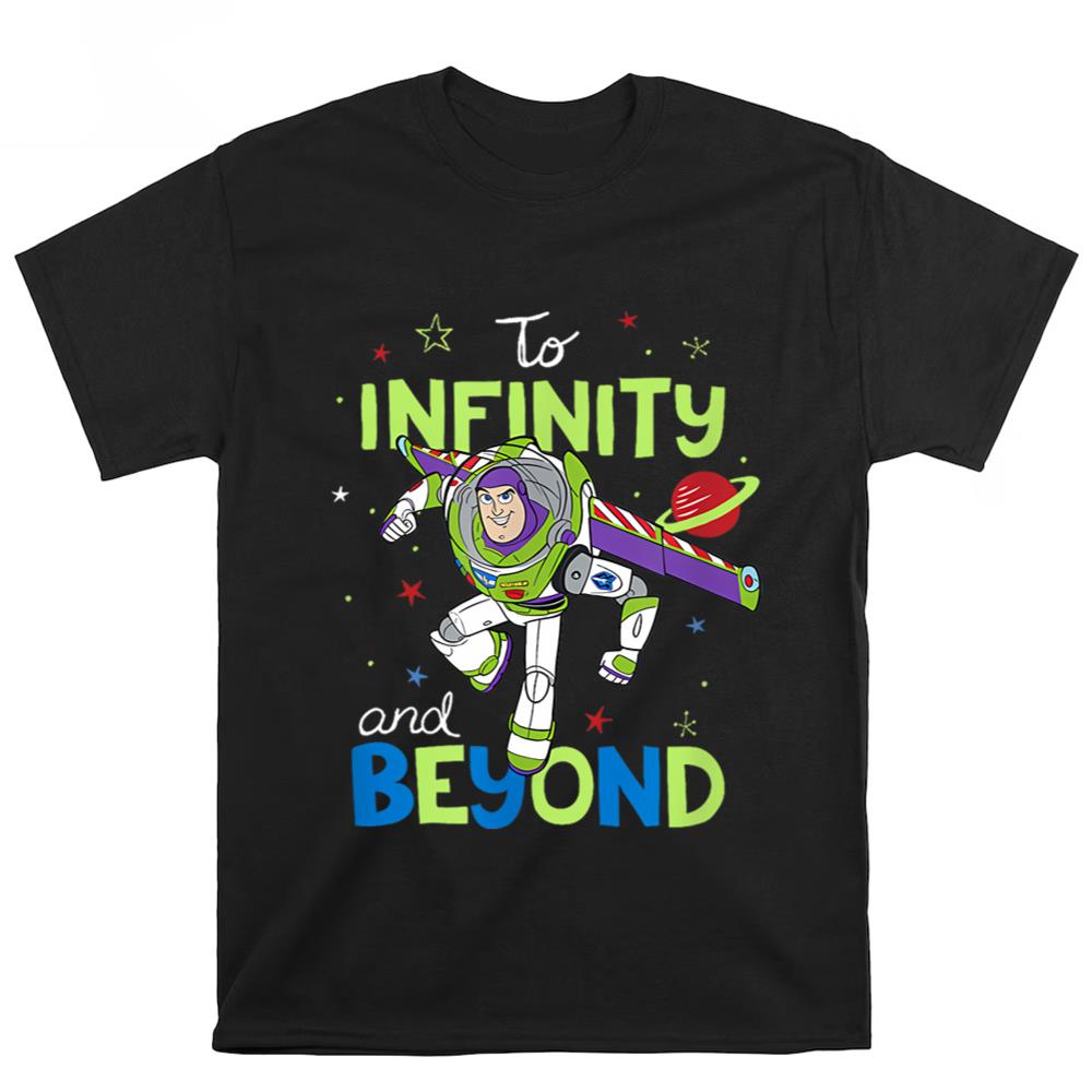 Disney Pixar Toy Story Buzz To Infinity And Beyond Logo T Shirt