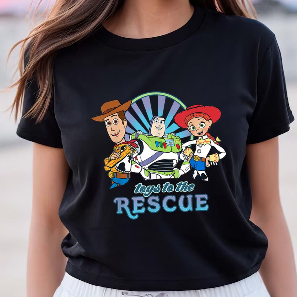 Disney Pixar Toy Story Jessie Woody Buzz Toys To The Rescue T Shirt