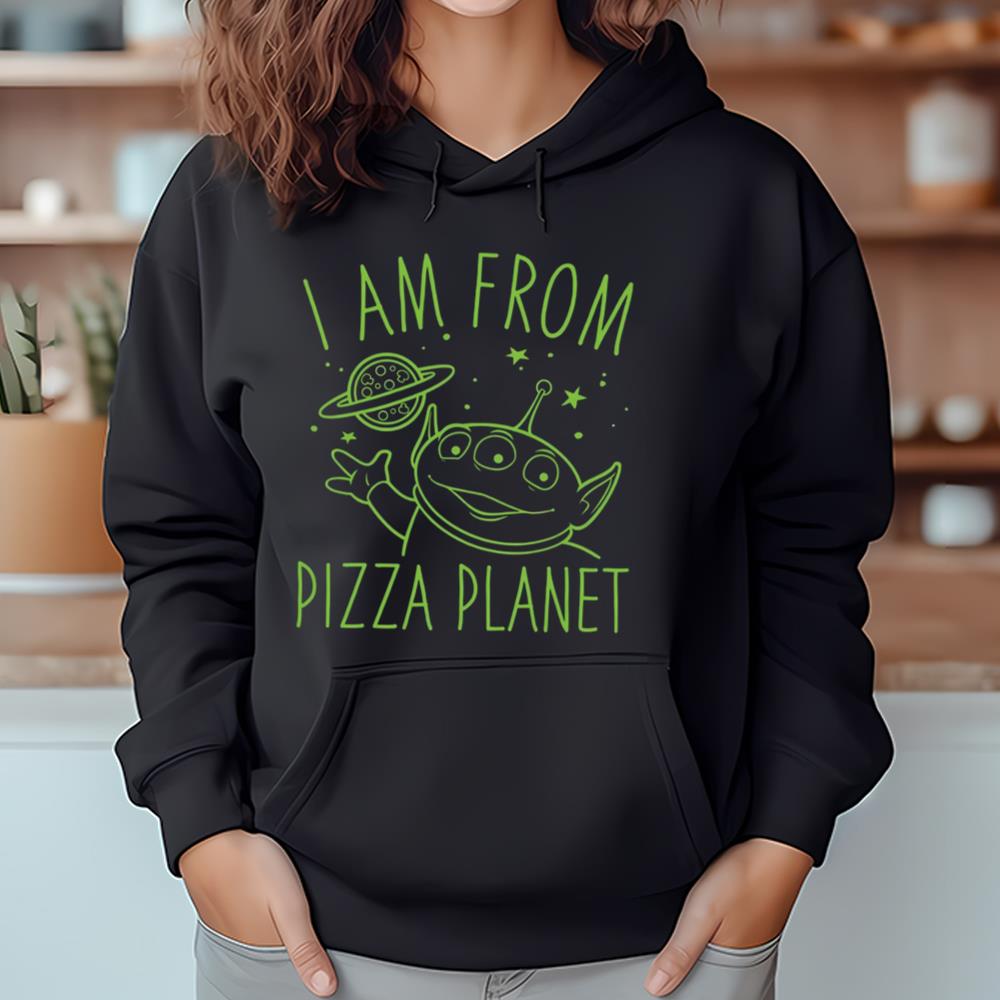 Disney Pixar Toy Story Neon Green Alien Pizza Planet T   Shirt