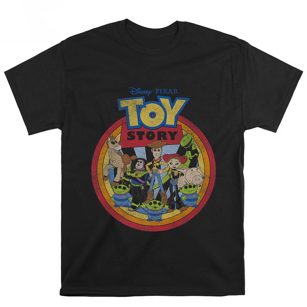 Disney Pixar Toy Story Vintage Circle Portrait Logo T-Shirt
