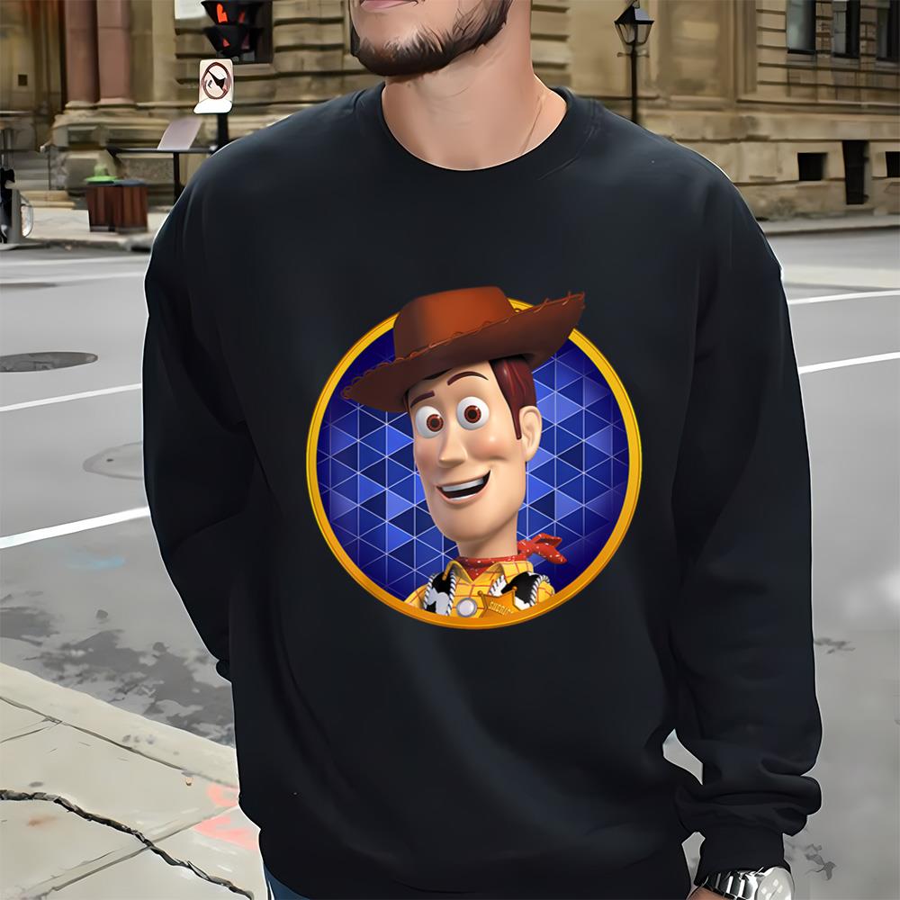 Disney Pixar Toy Story Woody Geometric Background Portrait T-Shirt