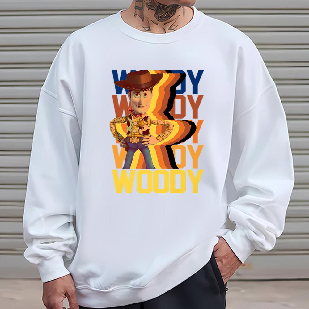 Disney Pixar Toy Story Woody Name Stack Portrait T-Shirt