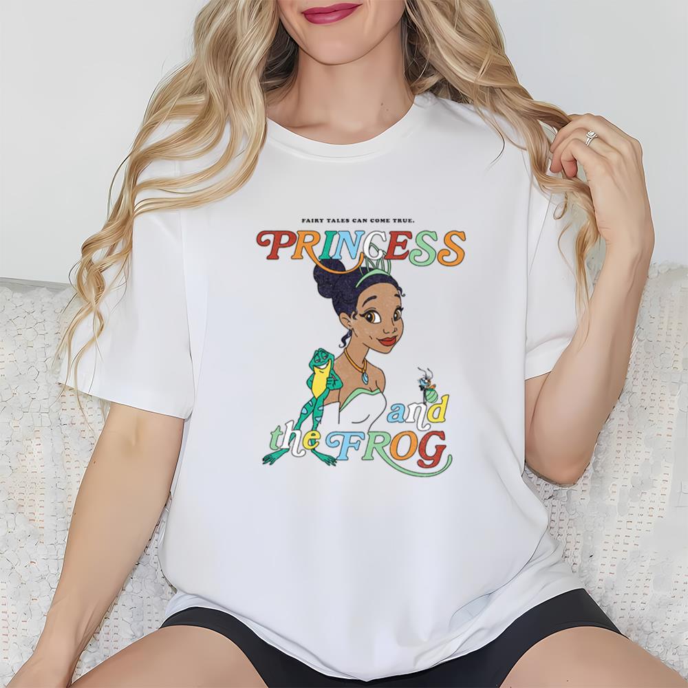 Disney Princess And The Frog Tiana And Frog Naveen Portrait T-Shirt