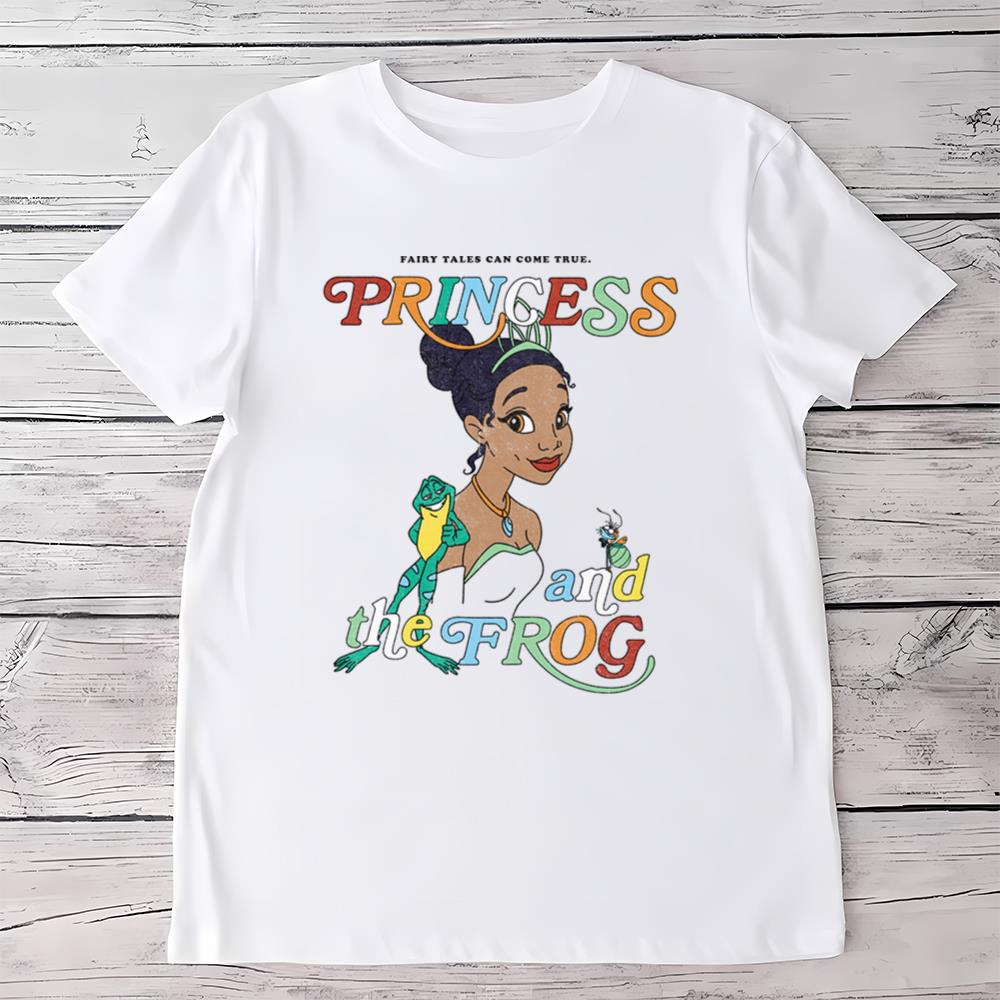 Disney Princess And The Frog Tiana And Frog Naveen Portrait T-Shirt