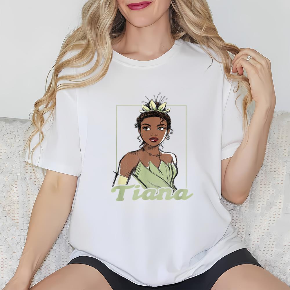 Disney The Princess And The Frog Tiana Sketch Portrait T-Shirt