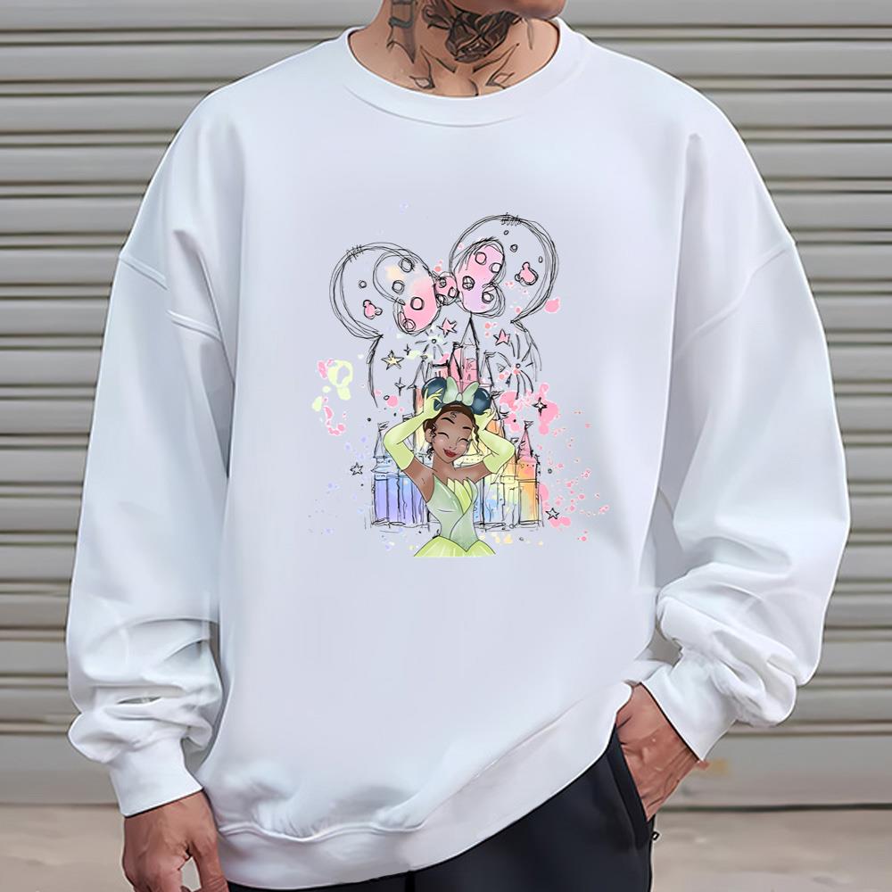 Disney Tiana Mickey Ear Shirt, Tiana Watercolor T-Shirt