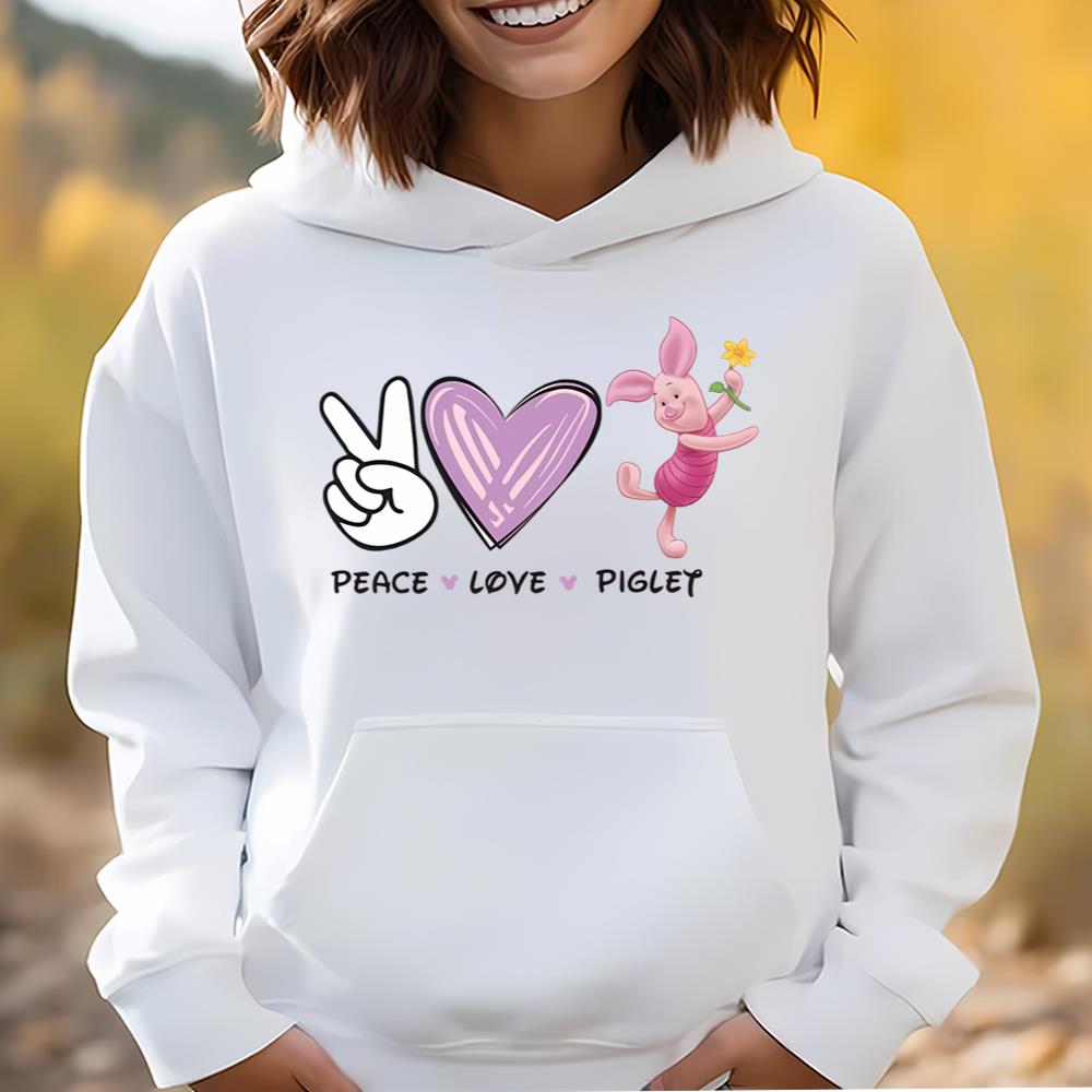 Disney Winnie The Pooh Piglet Peace Love Pooh Shirt