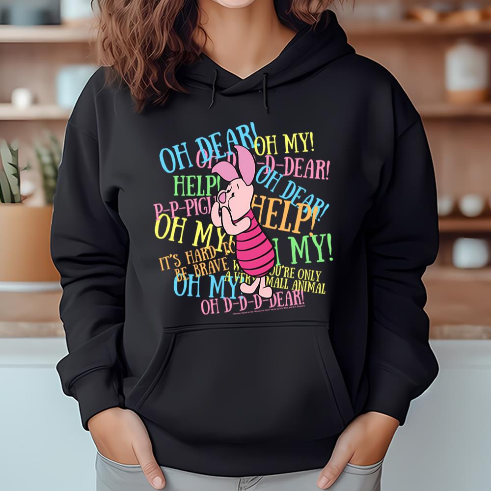 Disney Winnie The Pooh Piglet Scared Quotes Shirt
