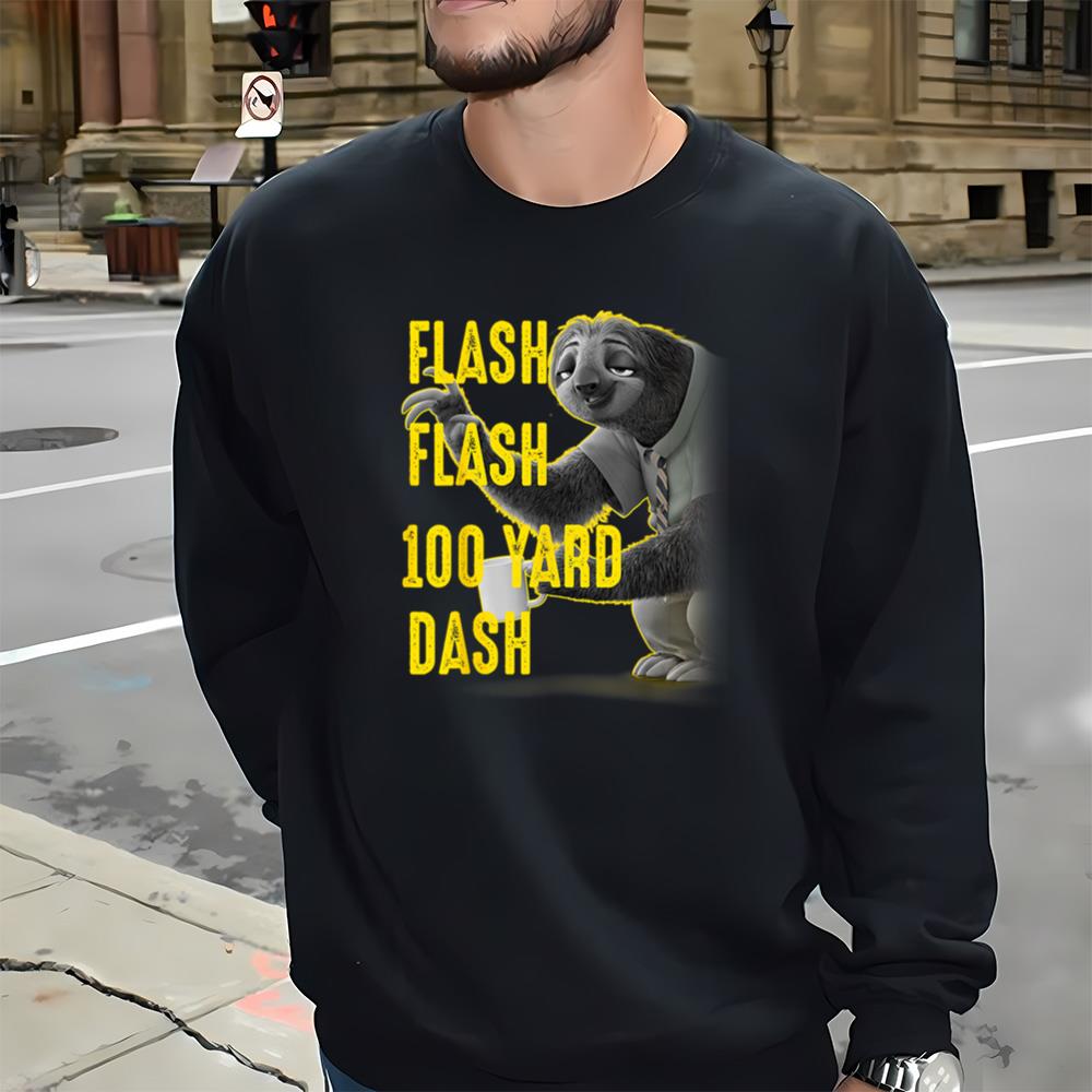 Disney Zootopia Flash Flash 100 Yard Dash Portrait T Shirt