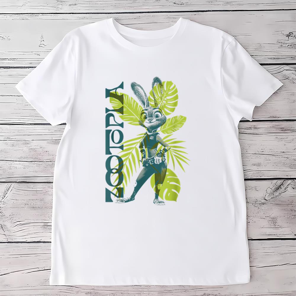 Disney Zootopia Spring Tropical Judy Hopps Leaf T Shirt