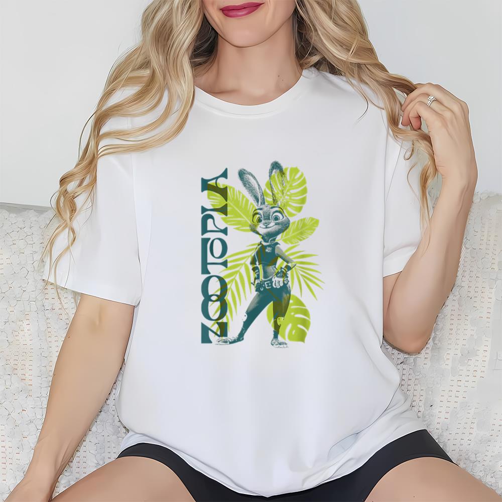 Disney Zootopia Spring Tropical Judy Hopps Leaf T Shirt