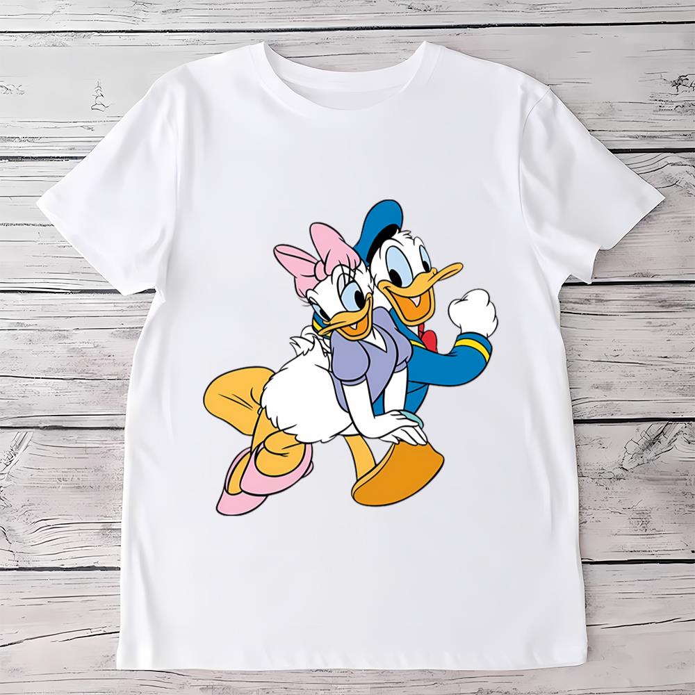 Donald Daisy Duck Cute Cartoon Couple Shirt