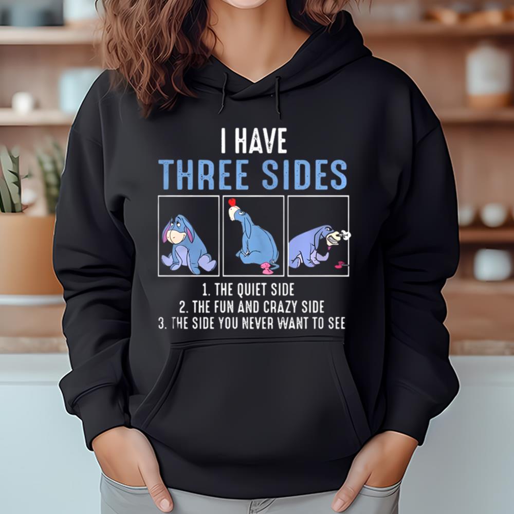 Eeyore I Have Three Side The Quiet Sides The Funny And Crazy Side Shirt