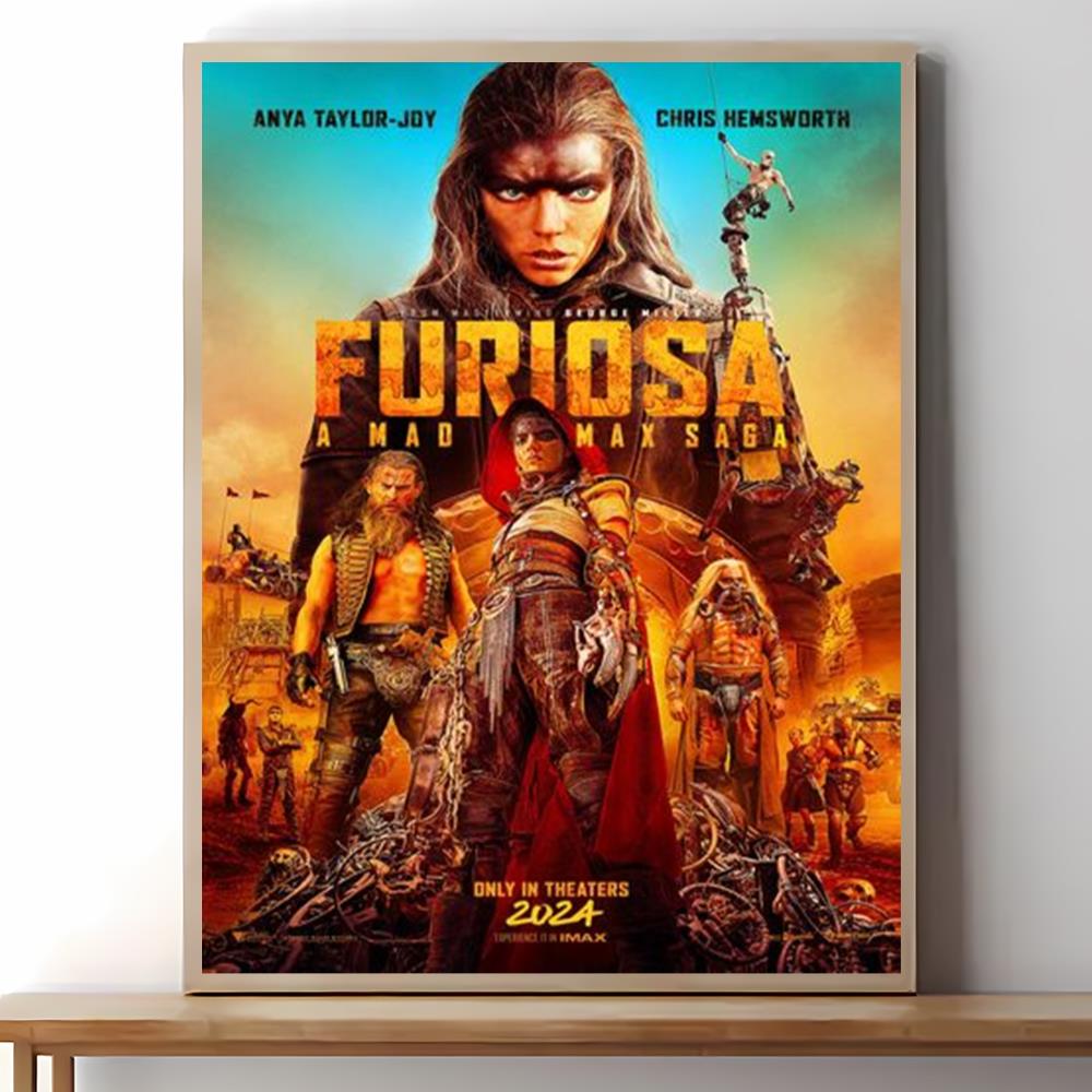 Furiosa A Mad Max Saga 2024 Movie Poster Wall Art