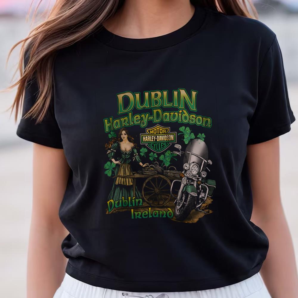 Harley Davidson Dublin Ireland St Patricks Day Shirt