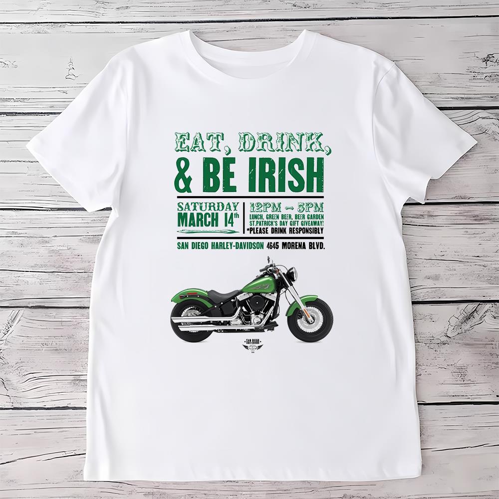 Harley Davidson Motorcycles Bike St Patricks Day Shirt