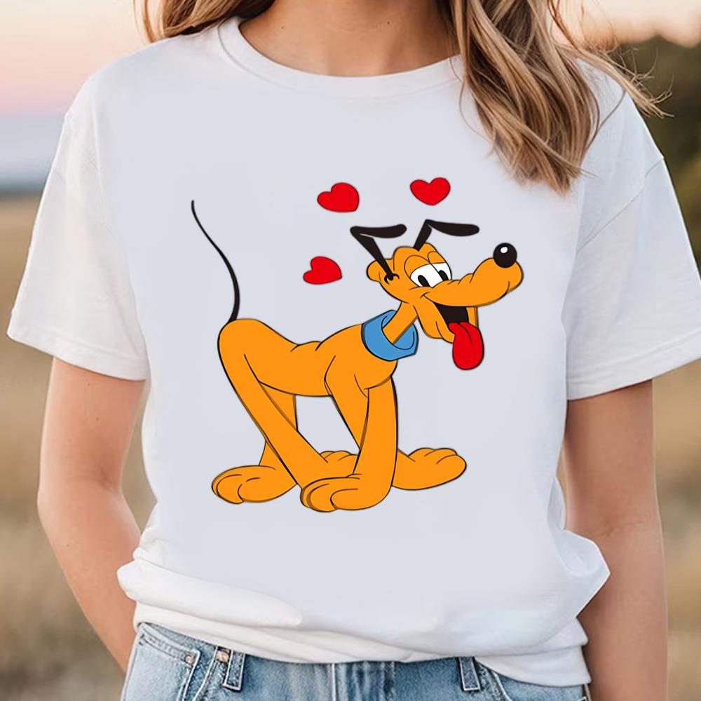 Heart Pluto Disney T Shirt