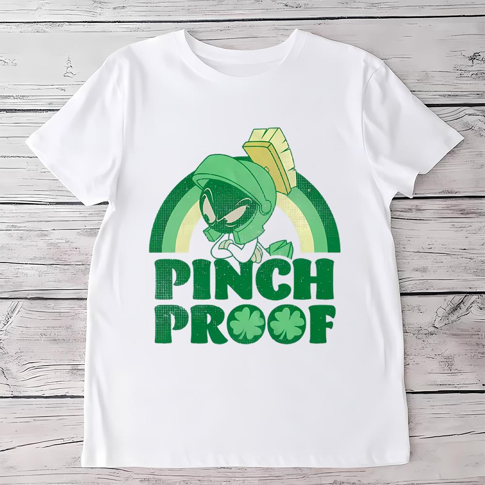 Looney Tunes St Patrick’s Day Marvin The Martian Pinch Proof T-Shirt