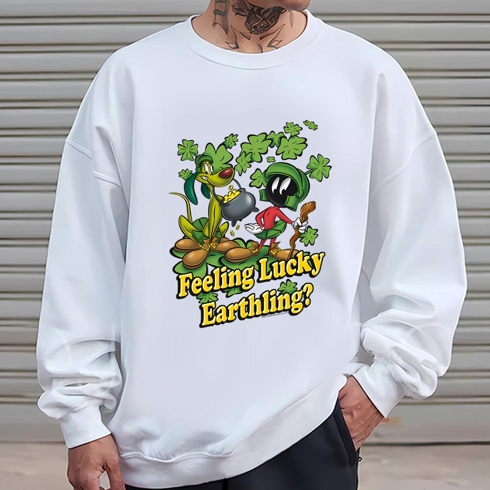Marvin The Martian Looney Tunes Feeling Lucky St Patrick’s Day Shirt