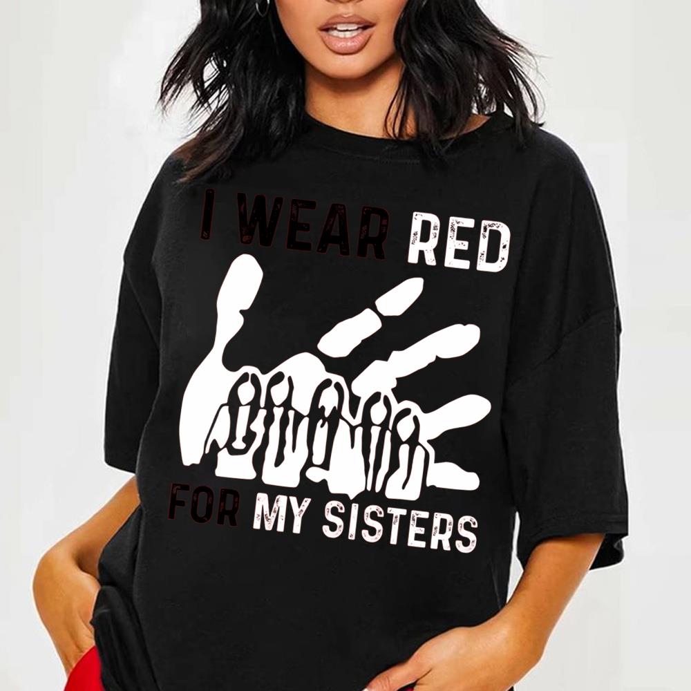 MMIW I Wear Red For My Sister Red Hand Unisex Shirt