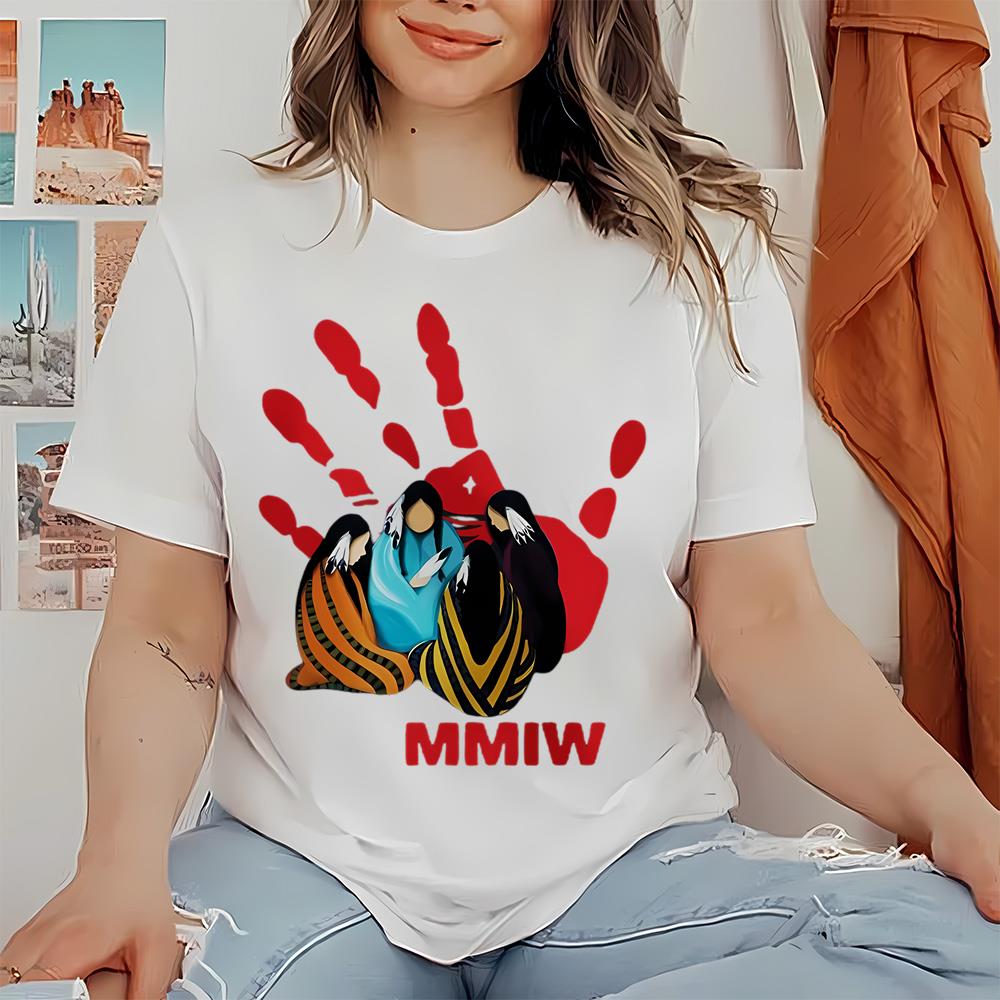 Mmiw Indigenous Women Together With Red Hand Shirt