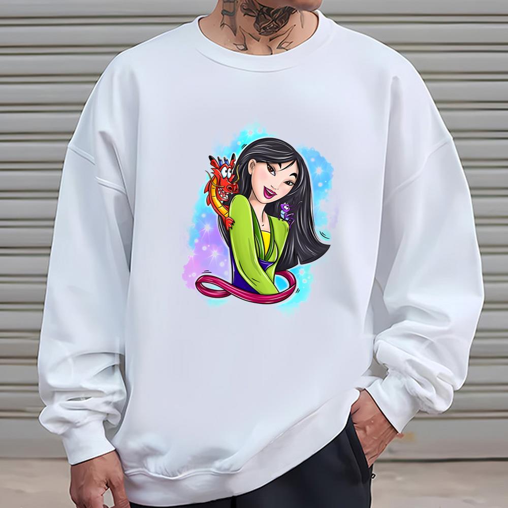 Mulan Disney Cartoon Character Watercolor Shirt