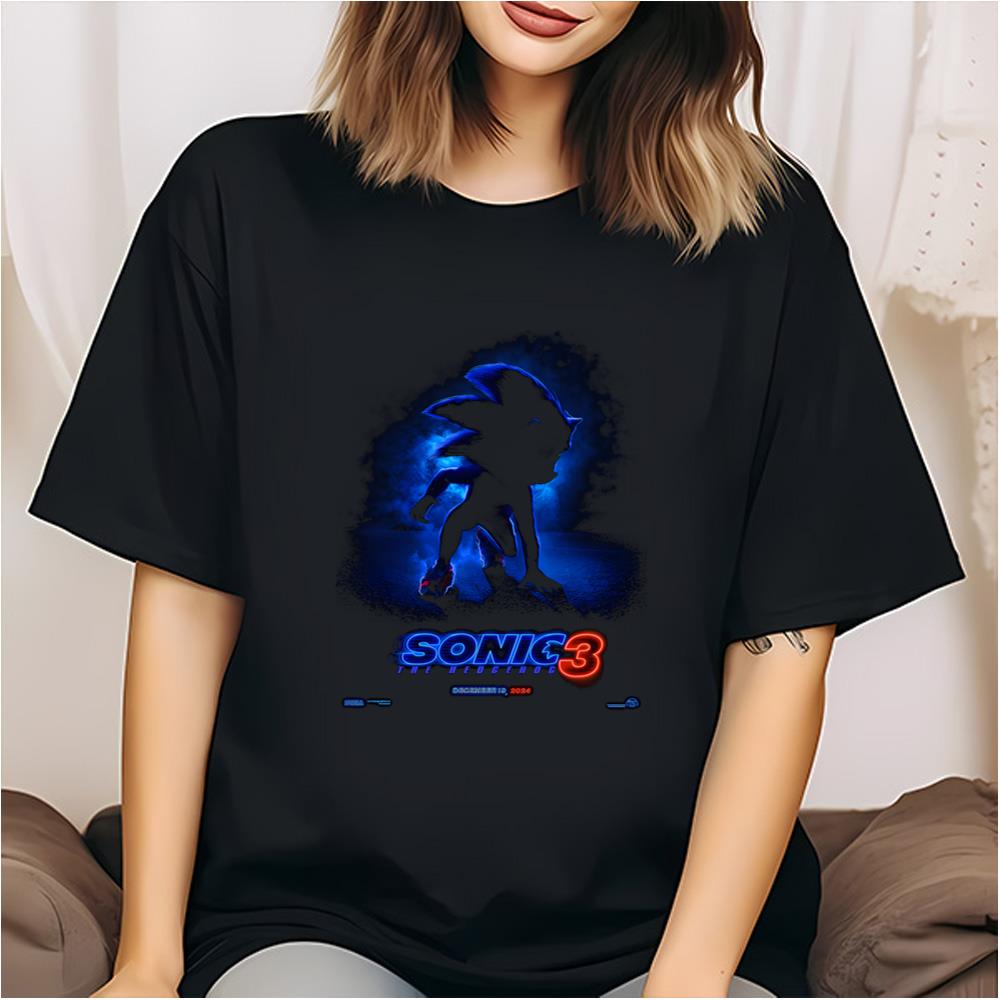 Official Sonic The Hedgehog 3 Poster T-shirt