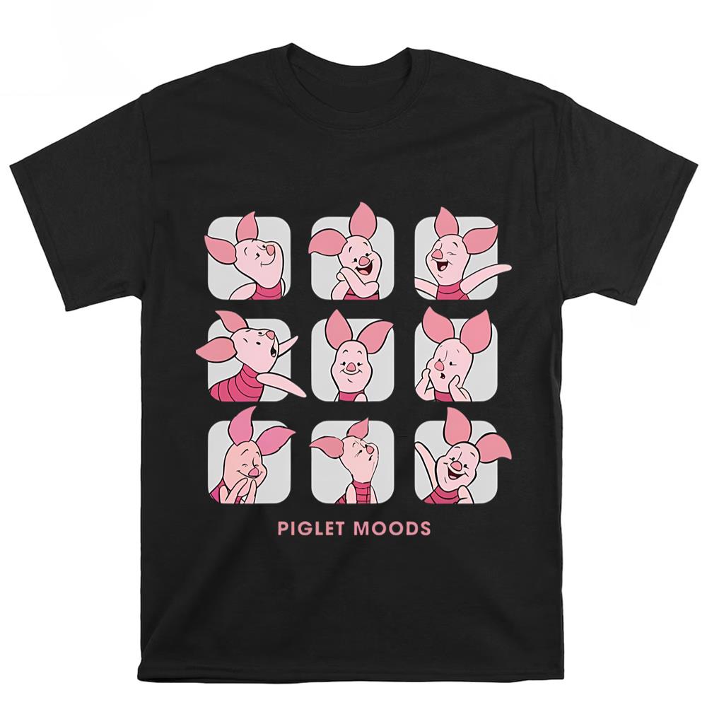 Piglet Moods Cute Face Winnie The Pooh T Shirt