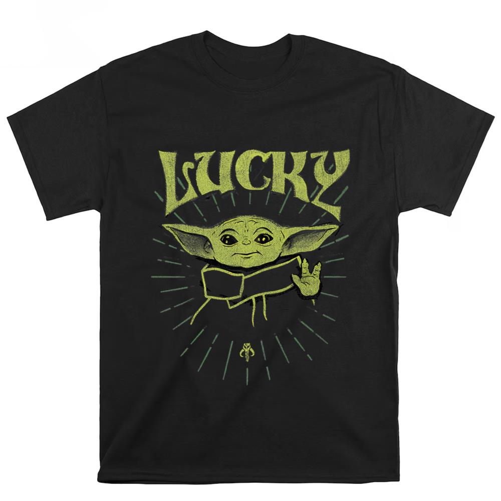 Star Wars The Mandalorian St. Patrick's Day Grogu Lucky T-Shirt